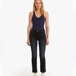 MOTHER the rascal ankle snippet Black Straight Leg Jeans with Classic Fit size27